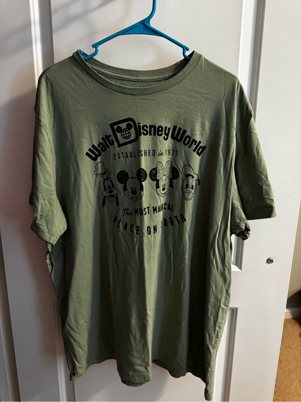 Disney Olive Green Mickey & Friends Short Sleeve Tee